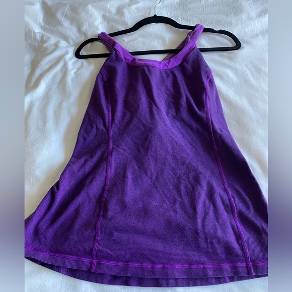 Lululemon Purple Cross-Back Workout tank size 12 - Picture 2 of 3